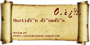 Osztián Éneás névjegykártya